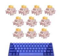 Silent Keyboard Switches | Smooth Axis, 5 Pin Design | Quiet, Durable Keyboard Components Compatible with Tablet, Notebook, Desktop Computers | Precision Typing Experience