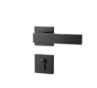 Silent Locking Indoor Door HandleBlack Bedroom & Bathroom Lock Key Included Fits 3550mm Doors Enhanced Security & Privacy Ideal for Home Use