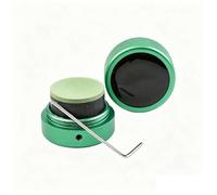 Silent Magnetic Billiard Chalk Holder, Ultra-Lightweight Aluminum Alloy Round Pool Chalk Storage Box, with Dual Finish for Taom Round Chalks (Green)