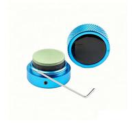 Silent Magnetic Billiard Chalk Holder, Ultra-Lightweight Aluminum Alloy Round Pool Chalk Storage Box, with Dual Finish for Taom Round Chalks (Blue)