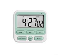 Silent Magnetic Digital Timer with 24-Hour Countdown and Count Up Display and Flashing Light Alarm for Use on Metal Surfaces in Any Room (D)