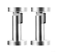 Silent Magnetic Door Stop, Soft Catch Design, Stainless Steel, 2 Pack (silver)