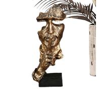 Silent Man Statue - Abstract Thinker Figure for Shelf Decoration | Creative Face Ornament for Living Room, Art Sculpture Decor, Modern Scr Display