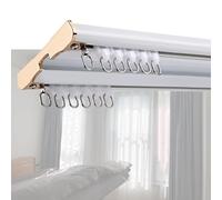Silent Metal Curtain Track Double Rails for 1m 2.5m 3m 6m Easy Install with Pulleys & Mounting Screws Durable Ceiling Curtain Rail (White 600cm)