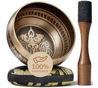 Silent Mind Tibetan Singing Bowl Set - Easy to Play & Beginner Friendly Meditation Bowl with Cushion & Mallet | Stress Relief & Mindfulness | Gift-Ready