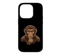 Silent Monkey Don't talk Be quiet Funny monkey Case for iPhone 14 Pro
