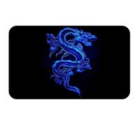 Silent Monsters Mouse Mat Medium 14 x 10 inches / 36 x 25 cm, Blue Dragon, Lasercut Edges, washable & rollable Mouse Pad, Gaming Home Office Mousemat, Mousepad non-slip & quiet, Desk Mat