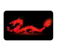 Silent Monsters Mouse Mat Medium 14 x 10 inches / 36 x 25 cm, Red Dragon, Lasercut Edges, washable & rollable Mouse Pad, Gaming Home Office Mousemat, Mousepad non-slip & quiet, Desk Mat