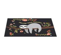 Silent Monsters Mouse Mat Medium 14 x 10 inches / 36 x 25 cm, Sloth Follow Your Dreams, Lasercut Edges, washable & rollable Mouse Pad, Gaming Home Office Mousemat, Mousepad non-slip & quiet, Desk Mat