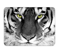 Silent Monsters Mouse Mat Medium 14 x 10 inches / 36 x 25 cm, Tiger, Lasercut Edges, washable & rollable Mouse Pad, Gaming Home Office Mousemat, Mousepad non-slip & quiet, Desk Mat