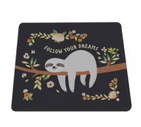 Silent Monsters Mouse Mat Size M 14 x 10 inches / 36 x 25 cm, Blue, Stitched Edges, washable & rollable Mouse Pad, Gaming Home Office Mousemat, Mousepad non-slip & quiet, Desk Mat
