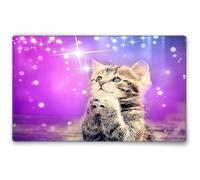 Silent Monsters Mouse Mat Size M 14 x 10 inches / 36 x 25 cm, Cat, Stitched Edges, washable & rollable Mouse Pad, Gaming Home Office Mousemat, Mousepad non-slip & quiet, Desk Mat