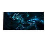 Silent Monsters Mouse Mat Size XX Large 35 x 16 inches / 90 x 40 cm, Dragon, Stitched Edges, washable & rollable Mouse Pad, Gaming Home Office Mousemat, Mousepad non-slip & quiet, Desk Mat XXL
