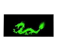 Silent Monsters Mouse Mat Size XX Large 35 x 16 inches / 90 x 40 cm, Fire Dragon, Stitched Edges, washable & rollable Mouse Pad, Gaming Home Office Mousemat, Mousepad non-slip & quiet, Desk Mat XXL
