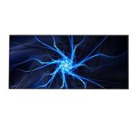 Silent Monsters Mouse Mat Size XX Large 35 x 16 inches / 90 x 40 cm, Lightning, Stitched Edges, washable & rollable Mouse Pad, Gaming Home Office Mousemat, Mousepad non-slip & quiet, Desk Mat XXL