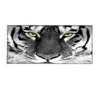 Silent Monsters Mouse Mat Size XX Large 35 x 16 inches / 90 x 40 cm, Tiger, Stitched Edges, washable & rollable Mouse Pad, Gaming Home Office Mousemat, Mousepad non-slip & quiet, Desk Mat XXL