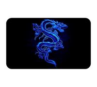 Silent Monsters Mouse Mat Small 10 x 8 inches / 24 x 20 cm, Blue Dragon, Lasercut Edges, washable & rollable Mouse Pad, Gaming Home Office Mousemat, Mousepad non-slip & quiet, Desk Mat