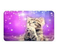 Silent Monsters Mouse Mat Small 10 x 8 inches / 24 x 20 cm, Cat, Lasercut Edges, washable & rollable Mouse Pad, Gaming Home Office Mousemat, Mousepad non-slip & quiet, Desk Mat