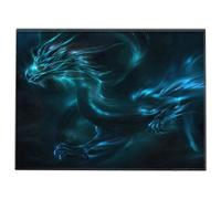 Silent Monsters Mouse Mat Small 10 x 8 inches / 24 x 20 cm, Dragon, Stitched Edges, washable & rollable Mouse Pad, Gaming Home Office Mousemat, Mousepad non-slip & quiet, Desk Mat