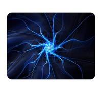 Silent Monsters Mouse Mat Small 10 x 8 inches / 24 x 20 cm, Lightning, Lasercut Edges, washable & rollable Mouse Pad, Gaming Home Office Mousemat, Mousepad non-slip & quiet, Desk Mat