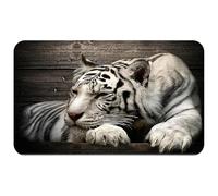 Silent Monsters Mouse Mat Small 10 x 8 inches / 24 x 20 cm, White Tiger, Lasercut Edges, washable & rollable Mouse Pad, Gaming Home Office Mousemat, Mousepad non-slip & quiet, Desk Mat