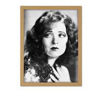 Silent Movie Actress Clara Bow Portrait Promo Photo Artwork Framed Wall Art Print 18X24 Inch