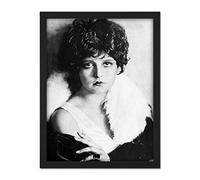 Silent Movie Actress Clara Bow Promo Portrait Photo Artwork Framed Wall Art Print 18X24 Inch