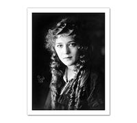 Silent Movie Star Actress Mary Pickford Old Photo Artwork Framed Wall Art Print 18X24 Inch