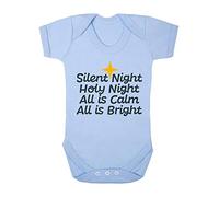 Silent Night holy Night [BCX] Baby Grow Vest, 6-12 Months, Pastel Blue