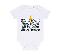 Silent Night holy Night [BCX] Baby Grow Vest, 6-12 Months, White