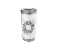 Silent Night, holy Night Christmas Wreath with Beautiful and Stylish Letters Stainless Steel Insulated Tumbler