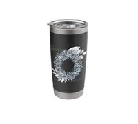 Silent Night, holy Night Christmas Wreath with Beautiful and Stylish Letters Stainless Steel Insulated Tumbler