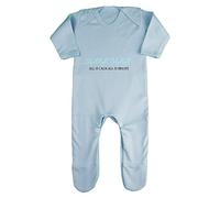 Silent Night holy Night Elegant Baby Romper Jumpsuit with feet, 0-3 Months, Pastel Blue