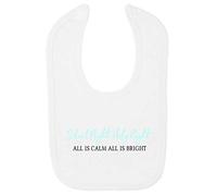 Silent Night holy Night Elegant Cotton Baby bib - White