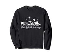 Silent Night Holy Night Nativity religious Christmas Sweatshirt