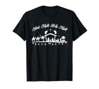 Silent Night Holy Night Nativity Scene Religious Christmas T-Shirt