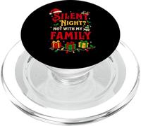 Silent Night Not With My Family Funny Christmas Matching PopSockets PopGrip for MagSafe
