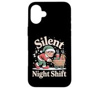Silent Night Shift Funny Elf Xmas Boys Girls Kids Case for iPhone 16 Plus