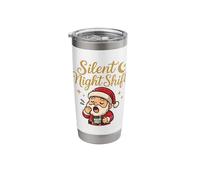 Silent Night Shift Sleepy Santa Stainless Steel Insulated Tumbler