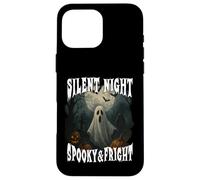 SILENT NIGHT SPOOKY AND FRIGHT Happy Halloween ghost moon Case for iPhone 16 Pro Max