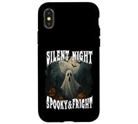 SILENT NIGHT SPOOKY AND FRIGHT Happy Halloween ghost moon Case for iPhone X/XS
