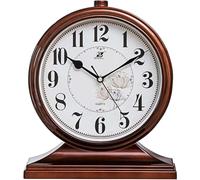 Silent Non-Ticking Mantel Clock - Battery Operated Desk Clock for Living Room, Bedroom & Office Decor - Elegant Table Clock for Home & Office