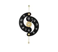 Silent Non-Ticking Wall Clock with Metal Frame, Battery Operated, Easy to Read for Bedroom, Desk, Classroom, Living Room