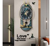 Silent Non-Ticking Wall Clock with Pendulum - Modern Battery-Operated Design for Living Room, Bedroom, Office & Kitchen Decor