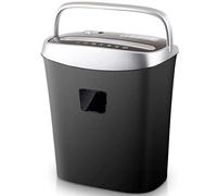 Silent Paper Shredder, Shreds 6 Sheets at Once, 10 Minutes Continuous Operation, 15L Capacity, 5x40mm Cutting Size