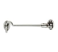 Silent Pattern Cabin Hook & Eye Bright Stainless Steel 150mm Arm Cabinet Hatch