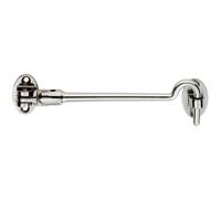 Silent Pattern Cabin Hook & Eye Bright Stainless Steel 200mm Arm Cabinet Hatch
