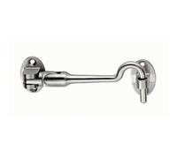Silent Pattern Cabin Hook & Eye Satin Stainless Steel 150mm Arm Cabinet Hatch Loops Metallics One Size