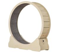 Silent Pet Exercise Wheel, No-Gap Design Wooden Spinner for Safe Running, Weight Loss and Fitness Play Toy for Cats with Locking Mechanism