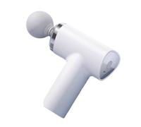 Silent Plastic Massage Gun with 5 Massages Heads Mini Rechargeable Handheld Massagers with 6 Speeds for Pain Relief Compact(Wei)